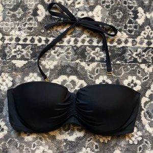 EUC strapless black bikini top